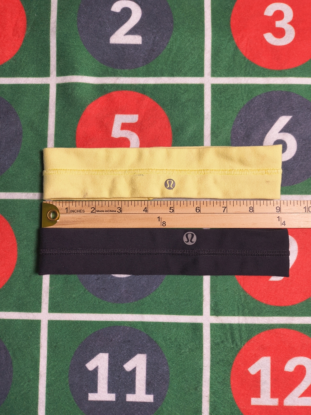 Lululemon Athletica Headbands 2 Pack Black Yellow Grippy Workout Hair Bands - Picture 6 of 11